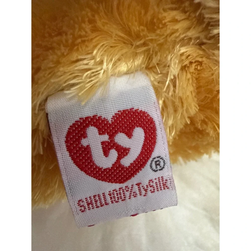 Ty Classic Skippy Golden Retriever Puppy Plush Dog Gold TySilk 10 inch 02046